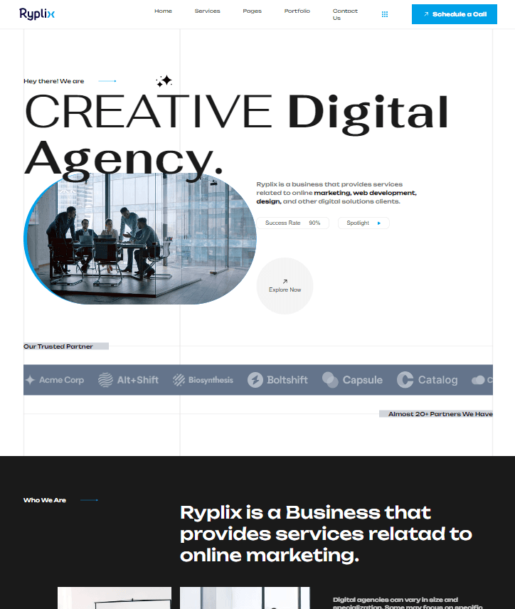 Agency Website Preview