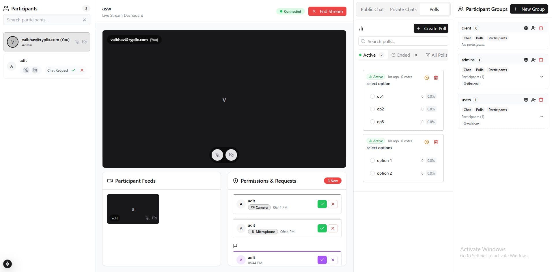 Webstreaming Website Preview